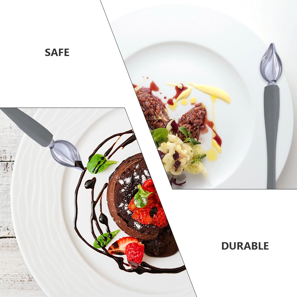 6Pcs Plate Dish Sauce Painting Pencil Chocolate Pencil Tool Culinary Spoon