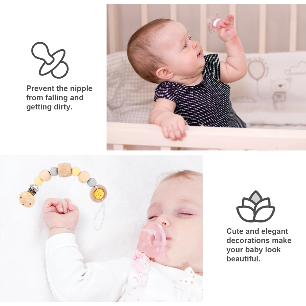 1Pc Pacifier Chain Holder Silicone Teething Pacifier Clip Baby Dummy Clip