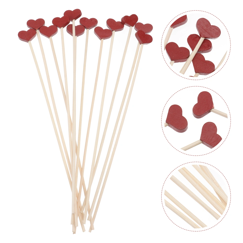 12Pcs Home Heart Shaped Aroma Sticks Decorative Aroma Diffusing Accessories