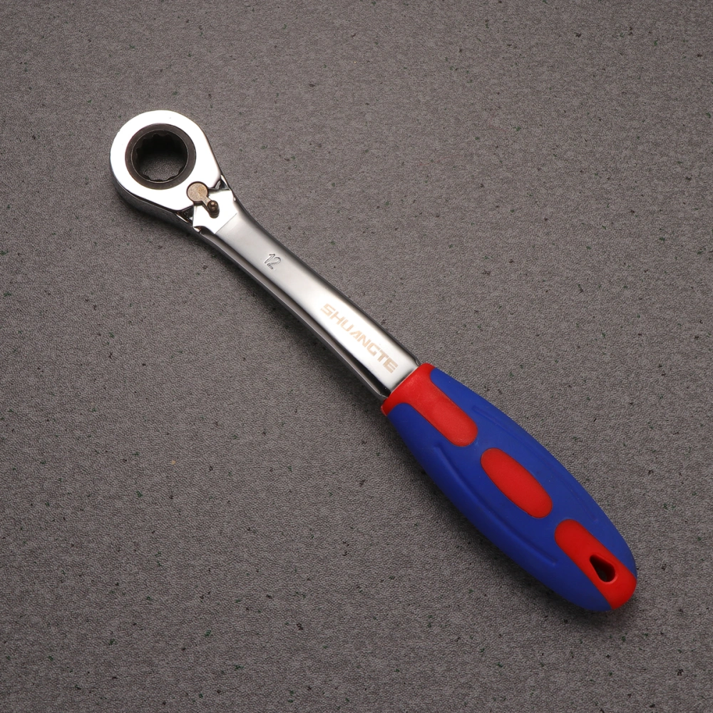 12MM Two-way Ratchet Quick-Release Easy to Use Tooth Round Head Ratchet Wrench