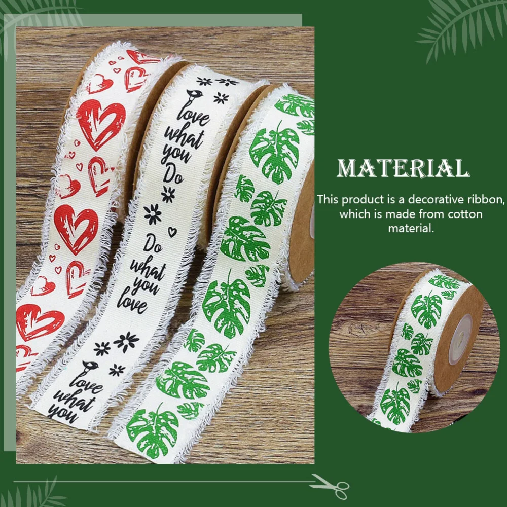 1 Roll DIY Packaging Ribbon Potted Plant Decorative Cotton Ribbon DIY Bowknot Ribbon