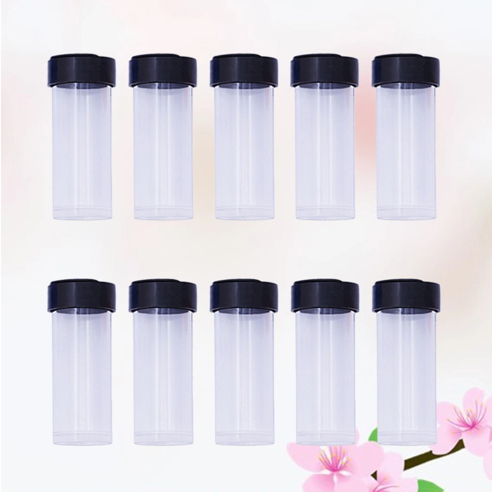 10pcs Transparent Sealed Tube Needle Holder Organizer Plastic Storage Bottle (37#)