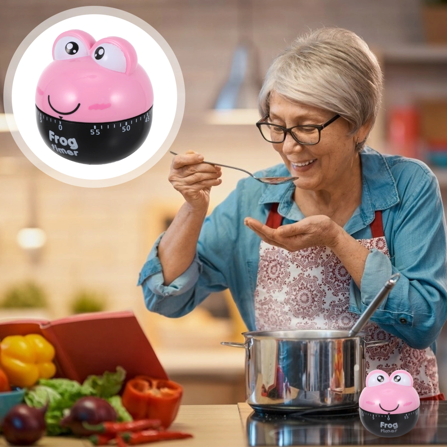Kitchen Timer Manual Cooking Timer Cartoon Mechanical Timer Alarm Clock