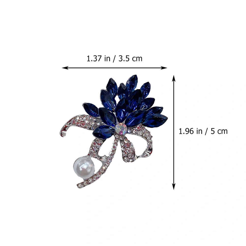 1Pc Fashion Crystal Brooch Creative Versatile Breastpin Women Alloy Jewelry