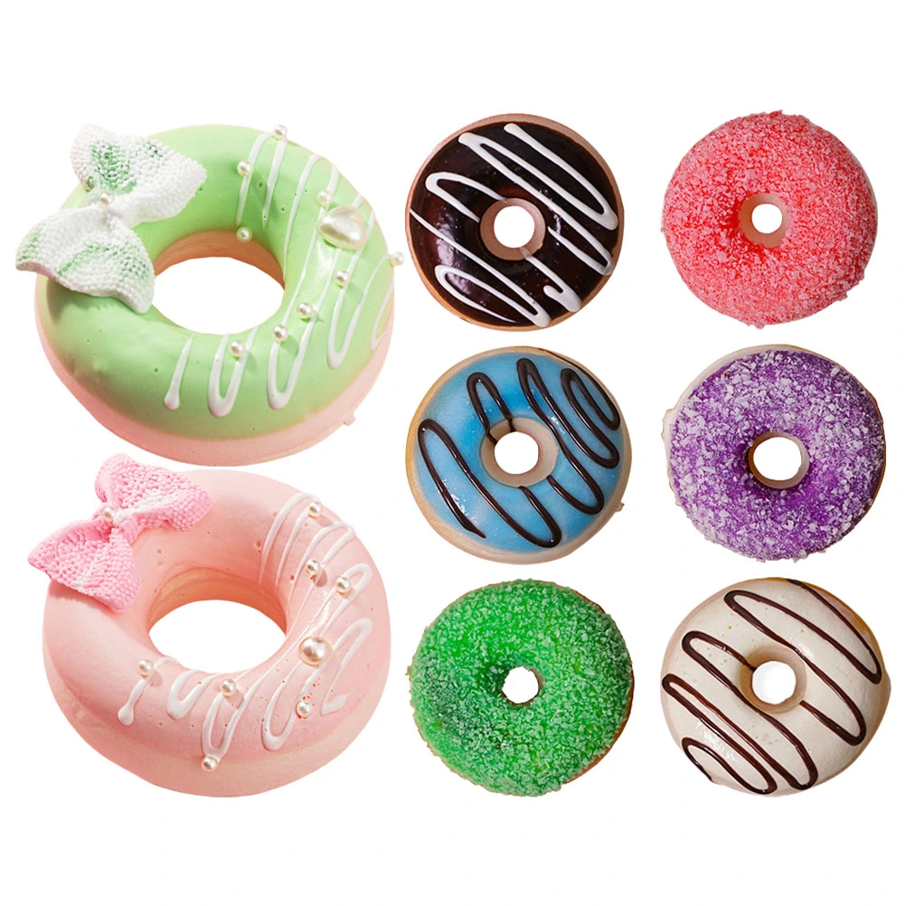 8Pcs Decorative Simulation Donuts Displaying Artificial Donuts Lifelike Fake Donuts Pendant