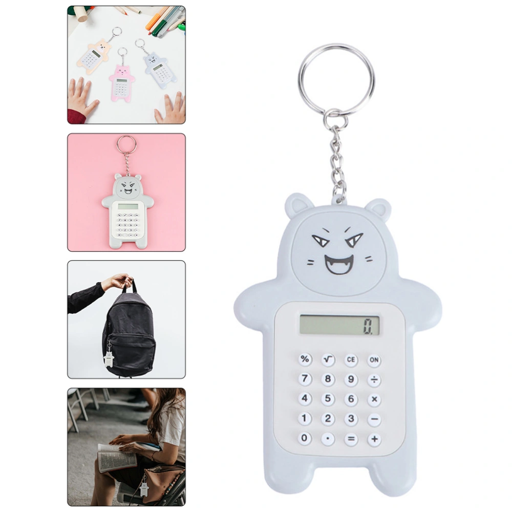 Cartoon Calculator Keychain Calculator Decorative Calculator Pendant Lovely Bear Calculator