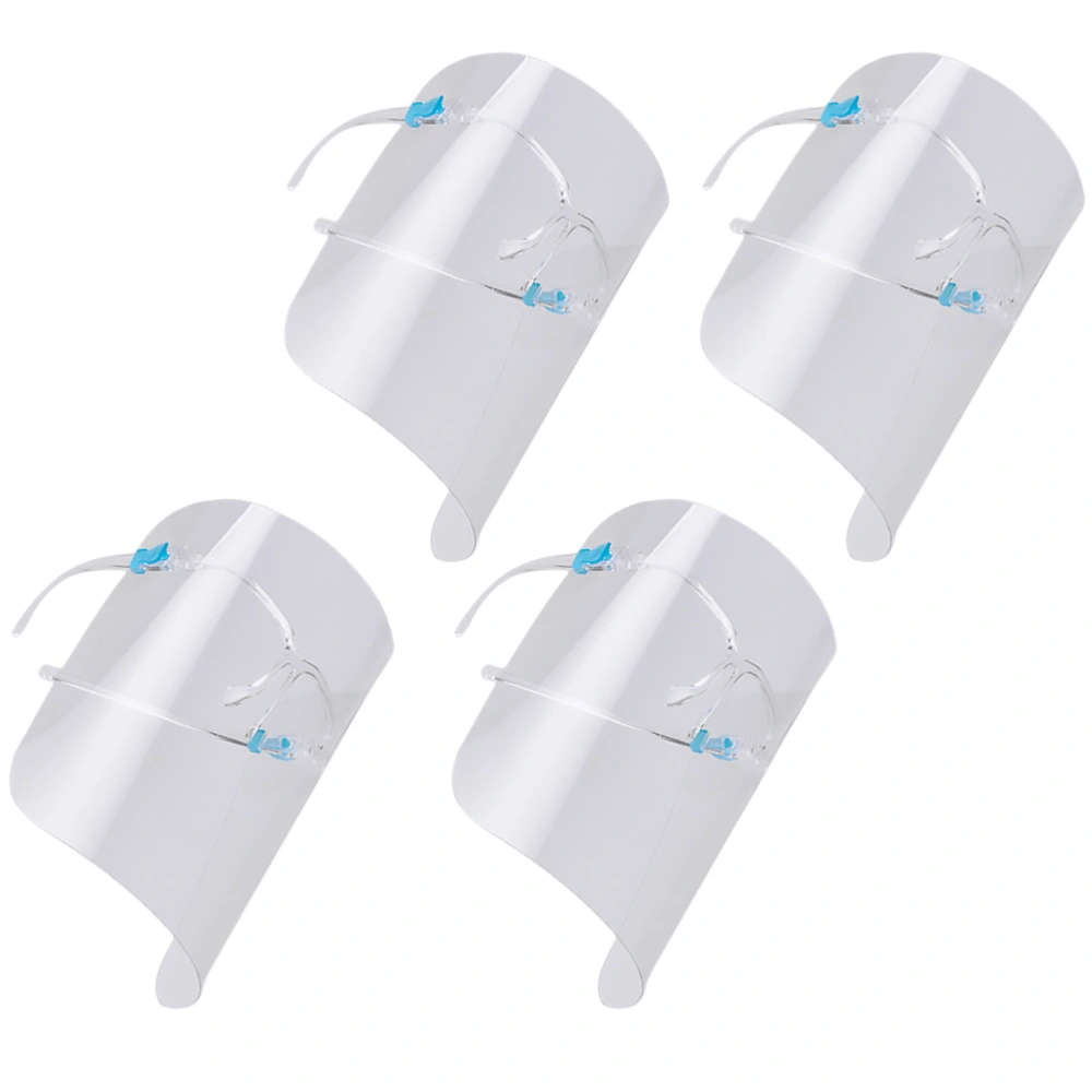 4pcs Transparent Protective Masks Double-Sided Detachable Anti-Oil Anti Fog Safety Shield (Transparent)