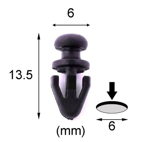 10Pcs Door Seal Clips for Sill Lower Rubber Weatherstrip Gasket Trim Clips Fasteners for Focus Fiesta Mondeo (Black)