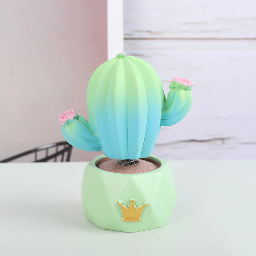 Dashboard Decoration Resin Potted Cactus Spring Cactus Potted Plant Adornment