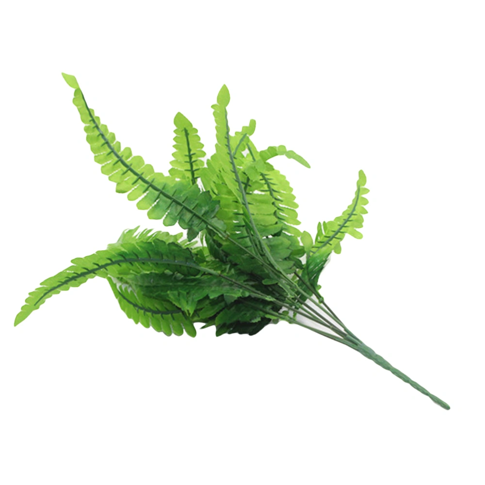 Artificial Persian Fern Plant Simulation Tree Fern Decorative Lifelike Plants with 7 Branches 21 Leaves for Home Office Party Decor - Green