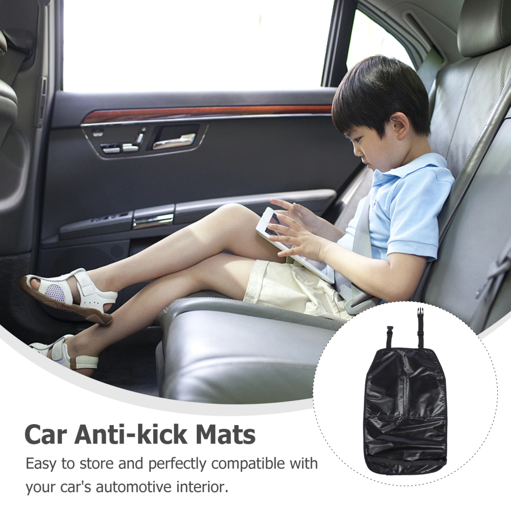 Car Anti-kick Pads Kid Safety Seat Cushions Seat Protector with Storage Bag