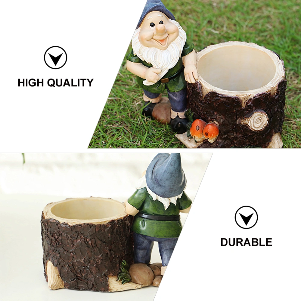 1pc Resin Elves Flower Pot Creative Resin Succulents Planter Desktop Adornment