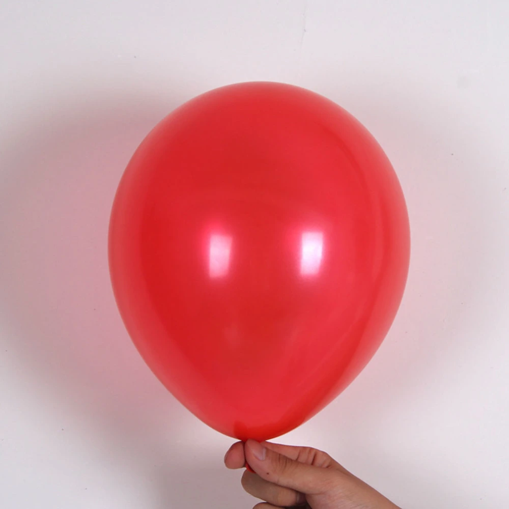 20Pcs 10Inch Latex Balloons Party Thickened Pearlescent Shining Balloons For Birthday Decorations (Red)