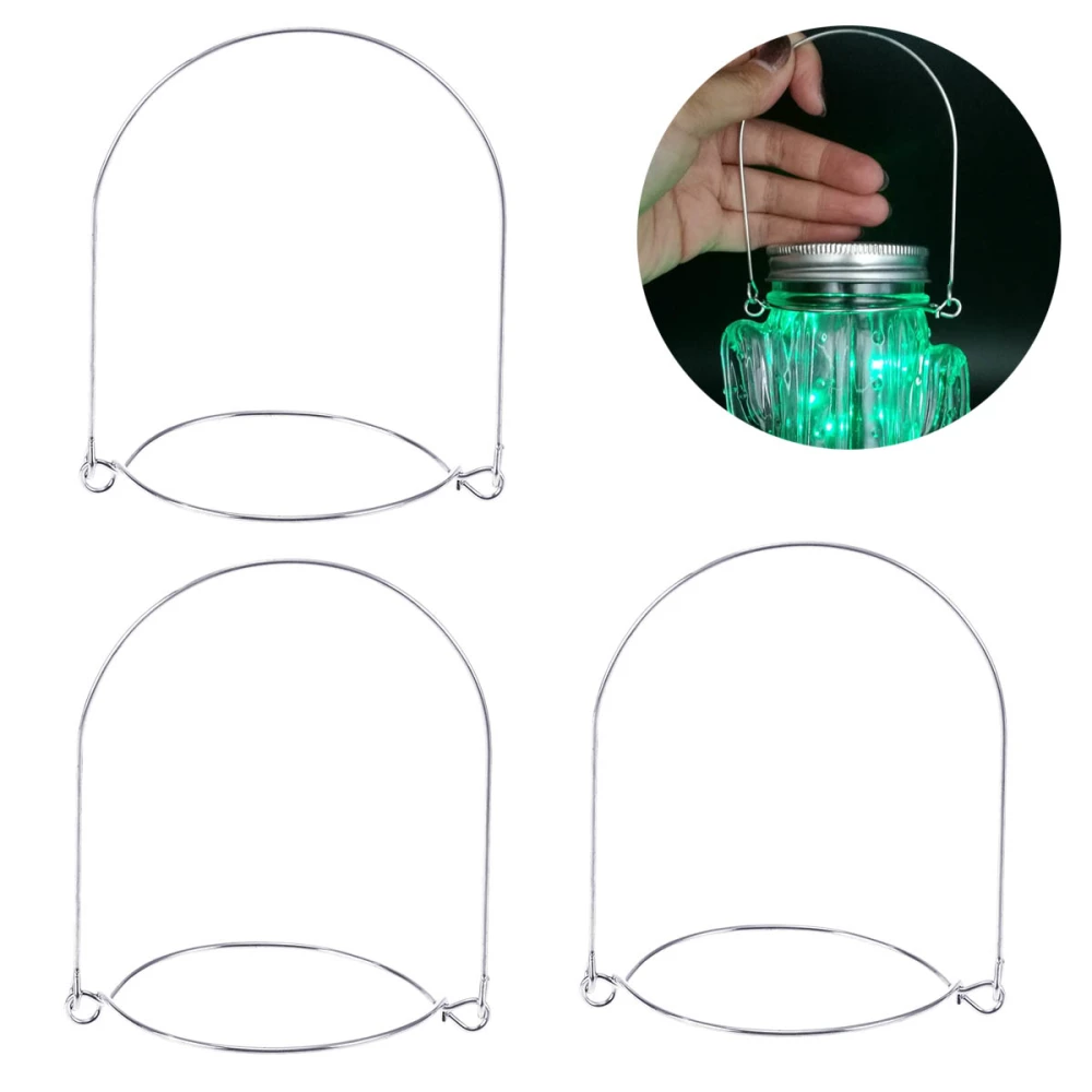 6 Pcs Mason Jar Handles Stainless Steel Wire Hanger Mason Jar Hangers and Hooks for Regular Mouth Mason Jar Ball Pint Jar Canning Jars