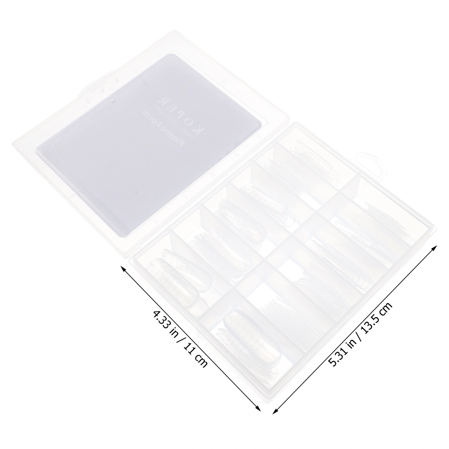 120pcs/Box Long Fake Nails Clear Plastic Nails Full Cover Artificial Nails