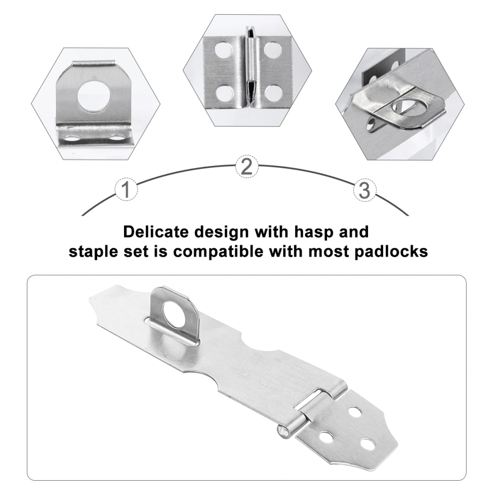 20pcs Stainless Steel Padlock Hasp Latch Padlock Clasp for Door Window Cabints