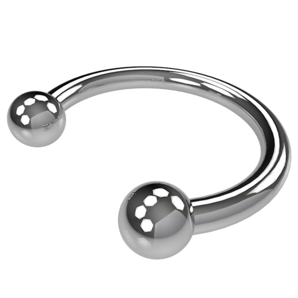 30mm Inner Diameter Adults Stainless Steel Penis Half Circle Rings Fixing Size Locking Sperms Rings Prolonging Climax Sex Toys for Men Males (Silver)