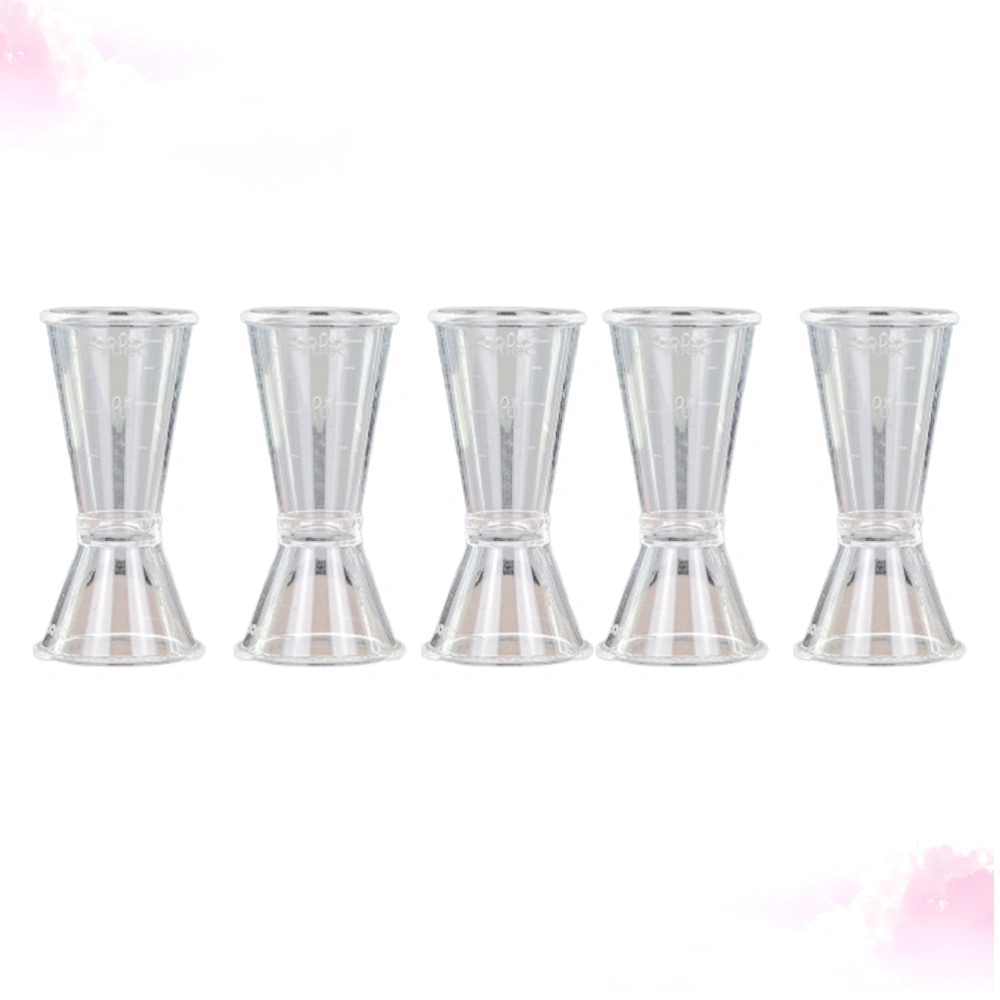 5pcs Bartender Scale Cup Double-head Ounce Wine Measuring Device Measuring Cup Bar Tool for Cocktail Party Home Bar(Size S)