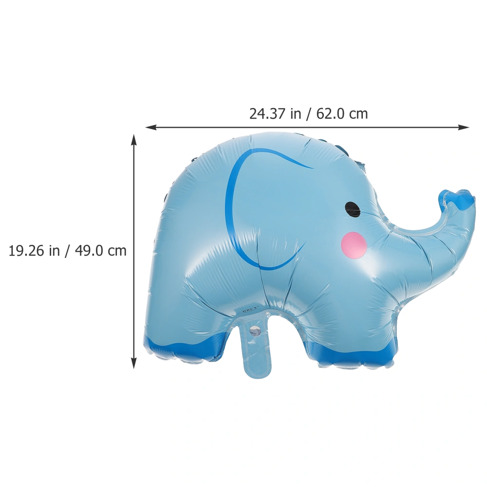 4 Pcs Lovely Elephant Shaped Aluminum Foil Balloons Cartoon Balloon Kids Toy for Birthday Party Decoration (Blue)