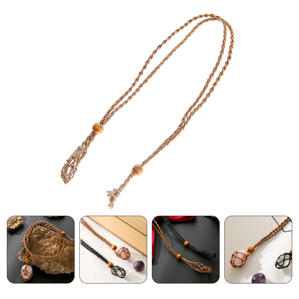 1pc Hand-woven Necklace Decorative Necklace Pendant For Natural Stone Agate