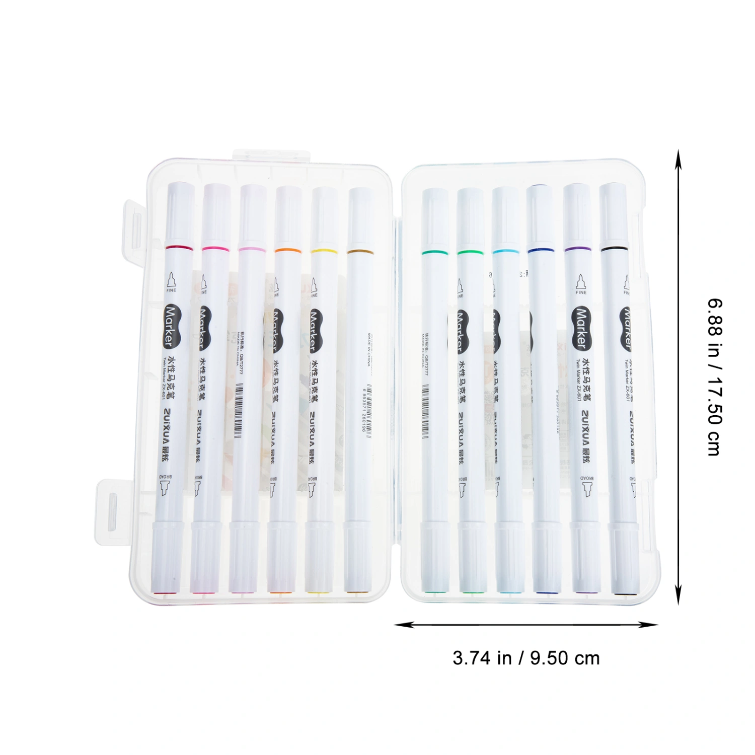 1 Set of Acrylic Paint Marker Pens Art Marker Pens Double-end Marker Pens Colored Marker Pens