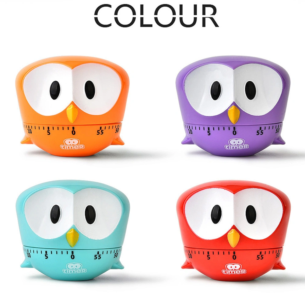 Home Owl Shape Cooking Timer Household Countdown Timer Manual Cooking Timekeeper Kitchen Reminder (Random Color)
