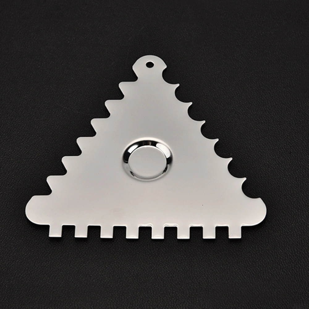 6pcs Stainless Steel Cream Scraping Plate Serrated Triangular Chocolate Scraper Kitchen Gadget