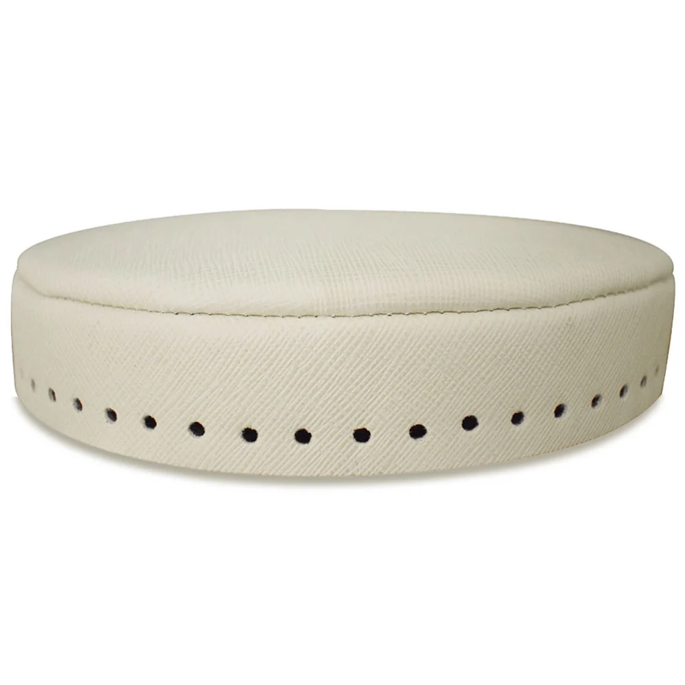 17cm Round PU Leather DIY Sewing Bucket Pouch Base Needle Crochet Gloss Lamination Bottom Handmade Knitting Plate Accessories for Sewing Bag Purse Supplies (Beige)