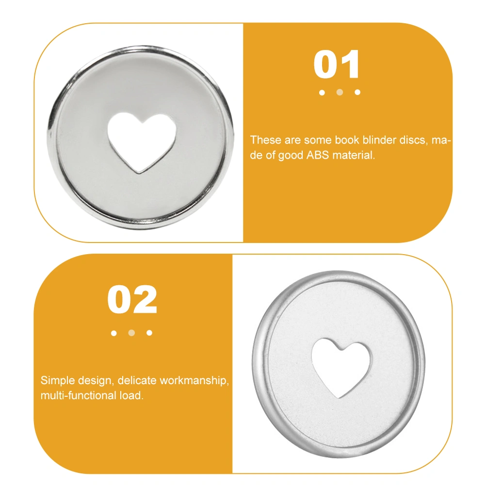 10Pcs Book Binding Discs Binder Rings Planner Discs Heart Binding Buckle for School
