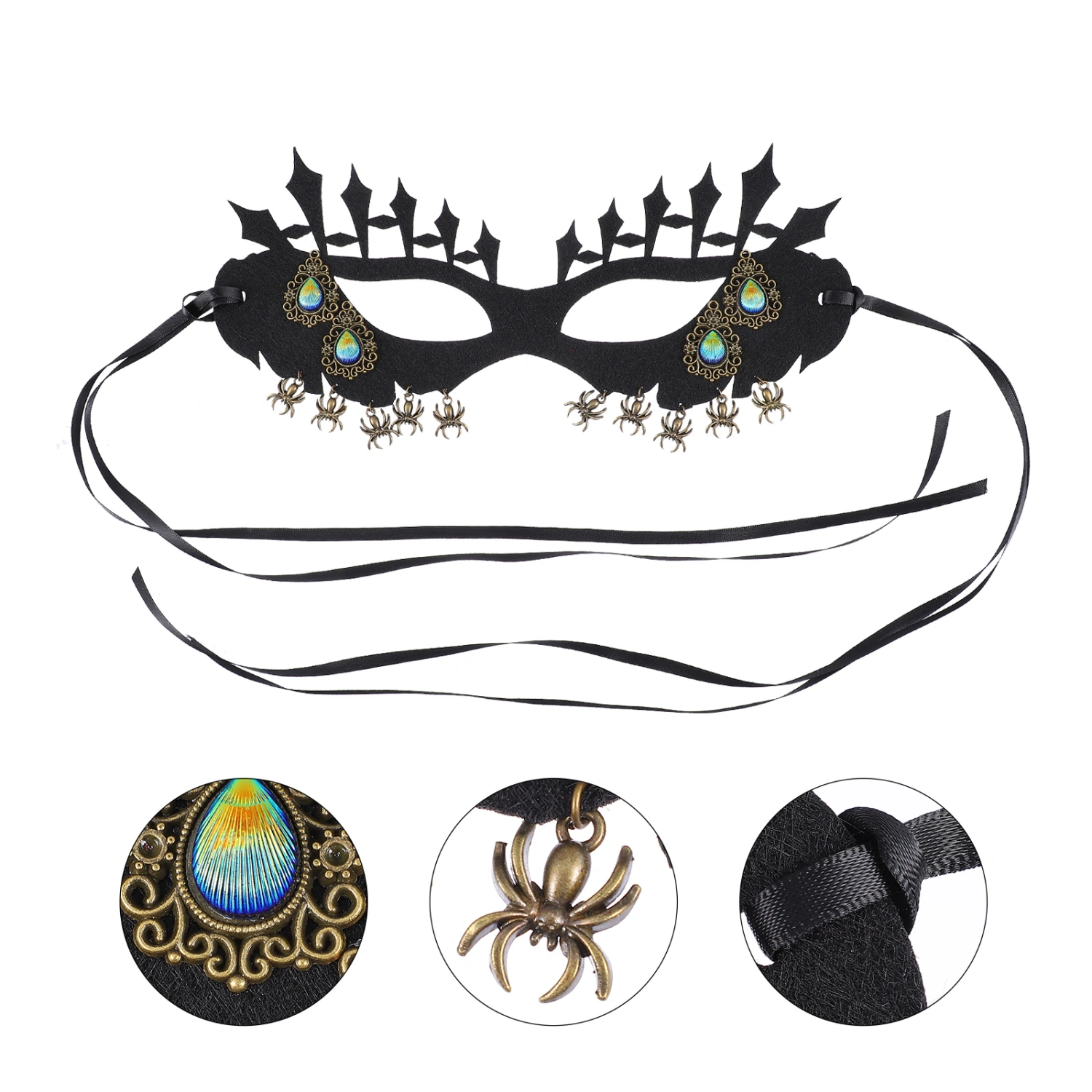 1Pc Halloween Spider Mask Carnival Party Mask Masquerade Prop Festival Mask