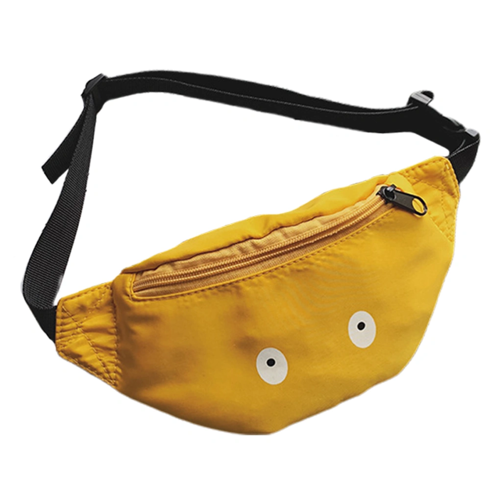 Kids Waist Bag Novelty Funny Small Eyes Fanny Pack Personality Leisure Belt Hip Bag (Yellow)