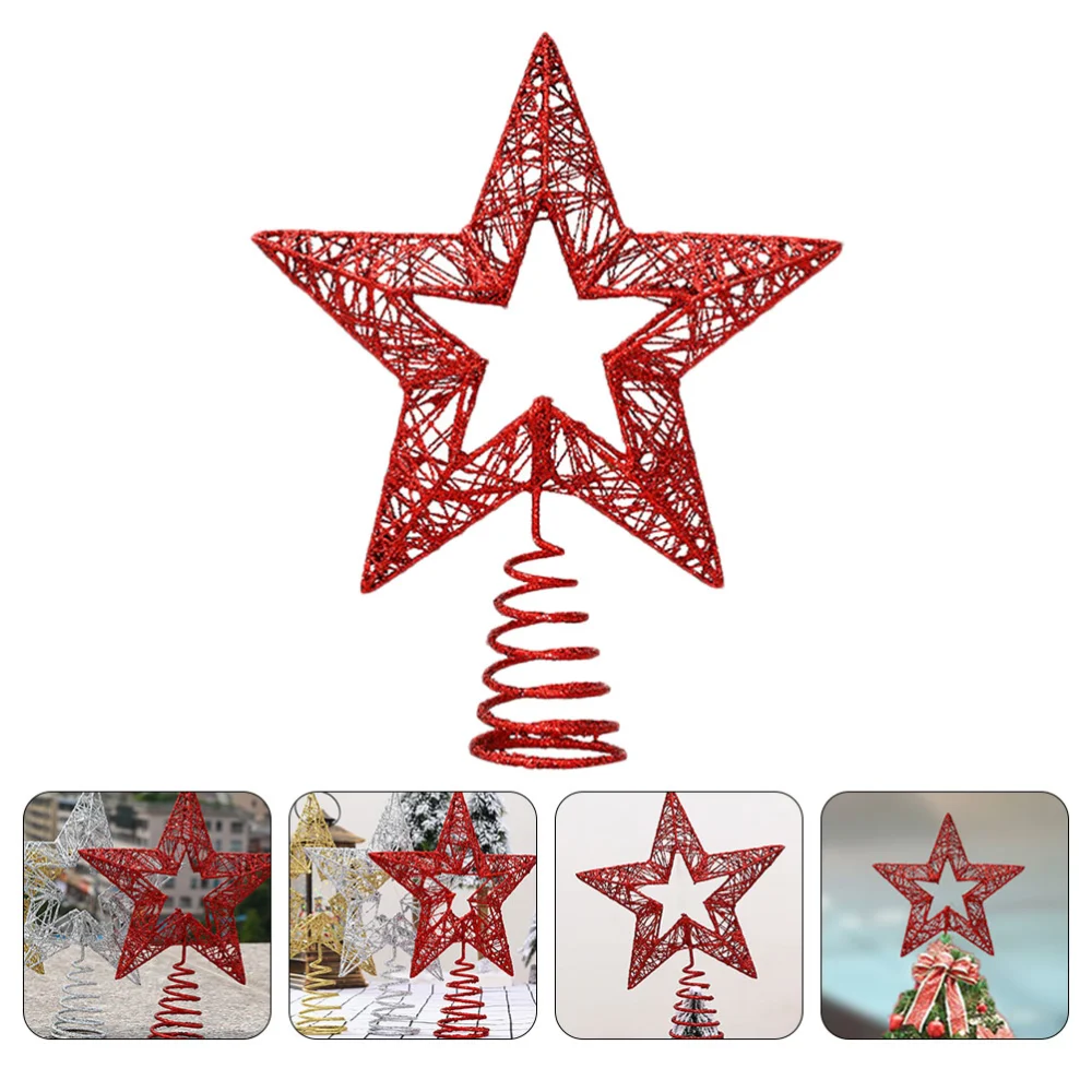 Christmas Art Crafts Christmas Tree Topper Iron Star Decoration for Hotel Home