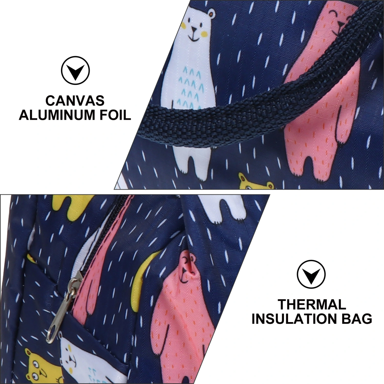 Creative Portable Lunch Bento Bag Thermal Insulated Lunch Box Tote Cooler