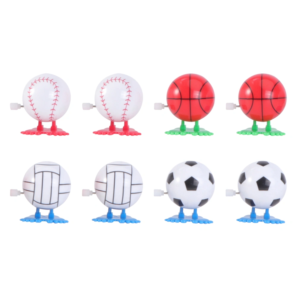 8Pcs Children Clockwork Toys Unique Ball Style Playthings Holiday Gifts