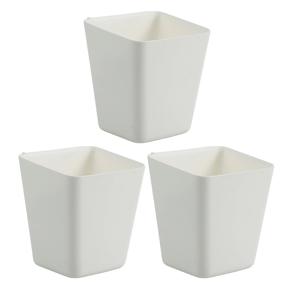 3pcs Creative Small Hanging Bucket Kitchen Bathroom Garage Convenient Back-mounted Storage Box