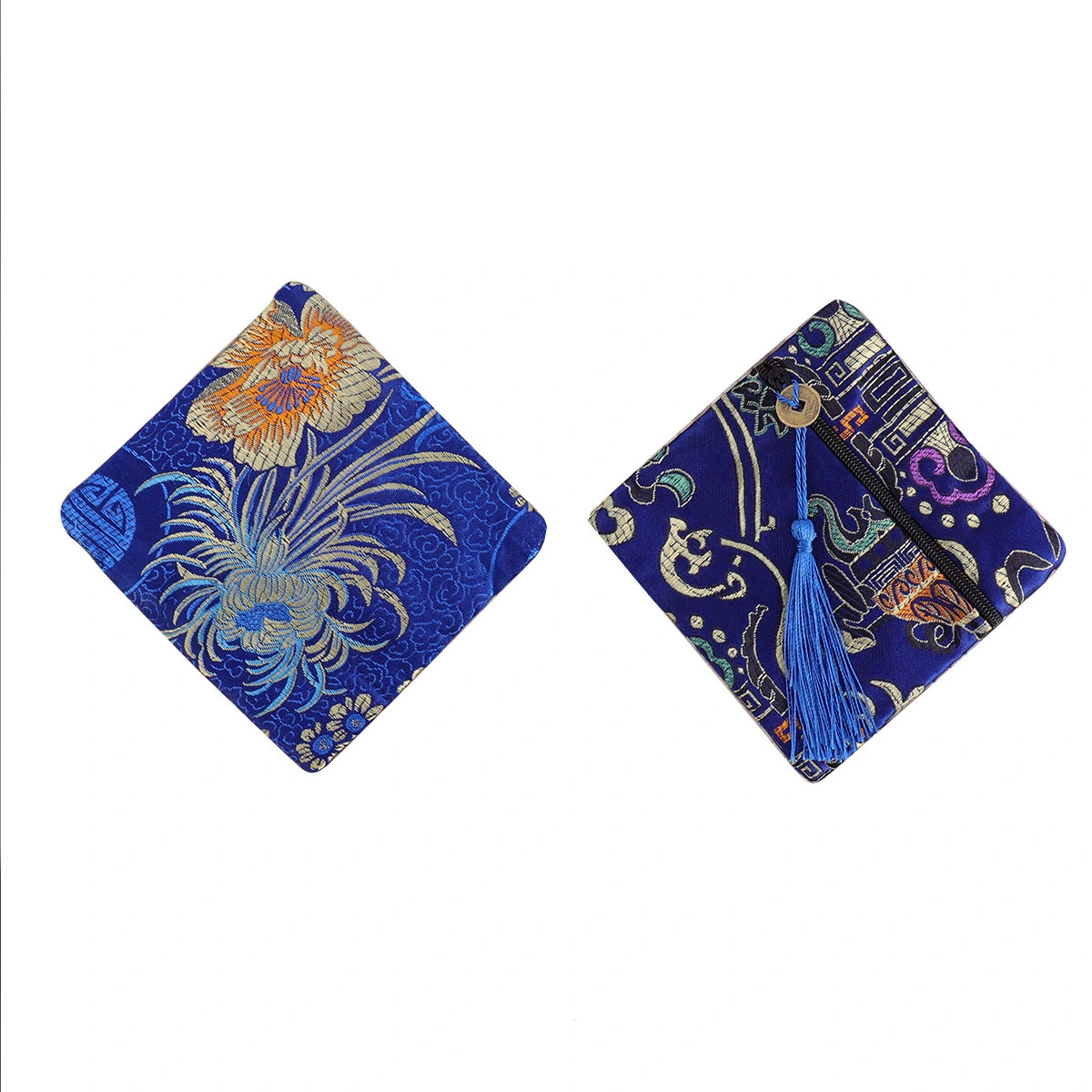 12pcs Women Coin Purse Multi-colors Blessing Coin Purse Chinese Style Wallet Women Fashion Wallet for Lady(Random Pattern)