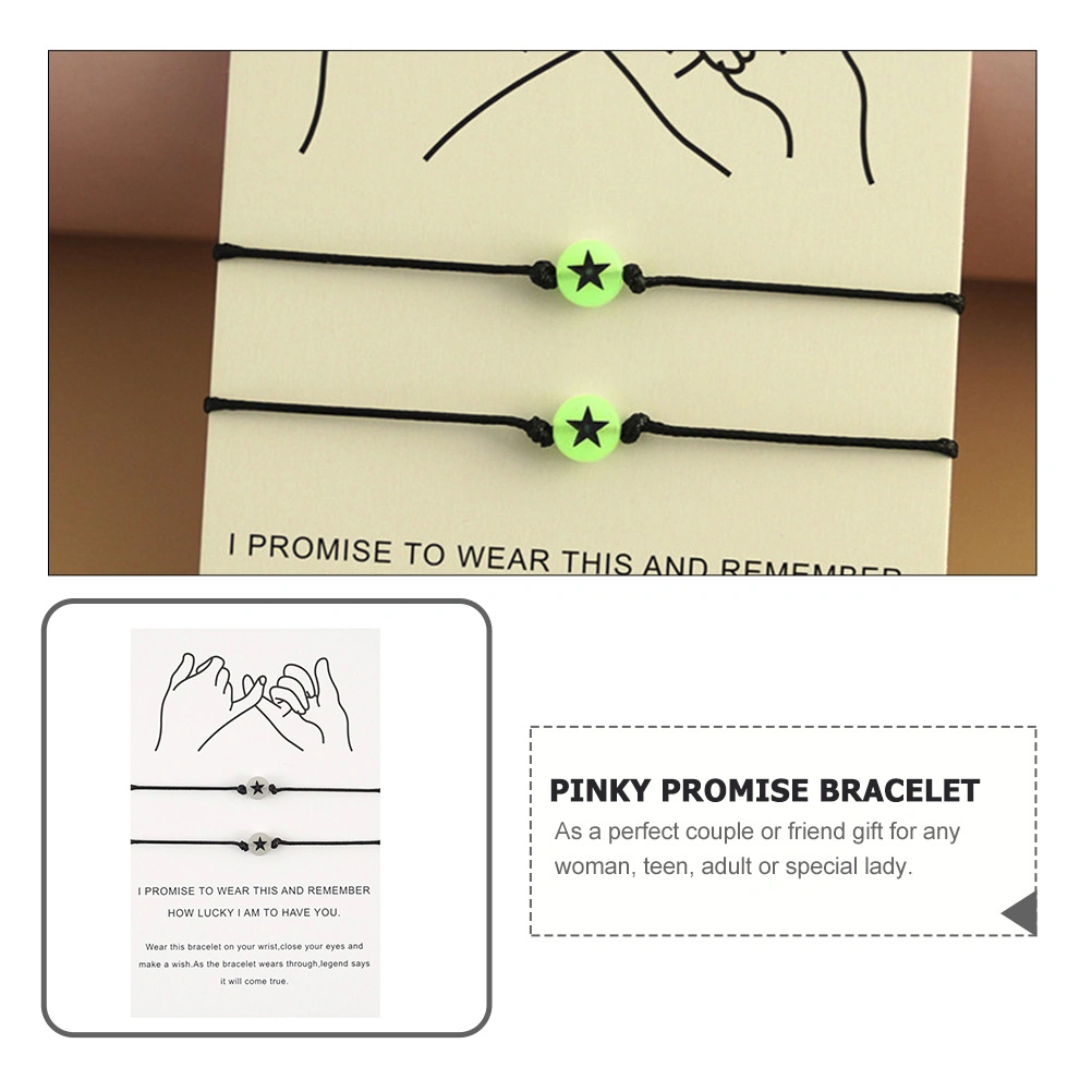1 Set Distance Matching Bracelets Luminous Best Friend Bracelets Friendship Bracelet