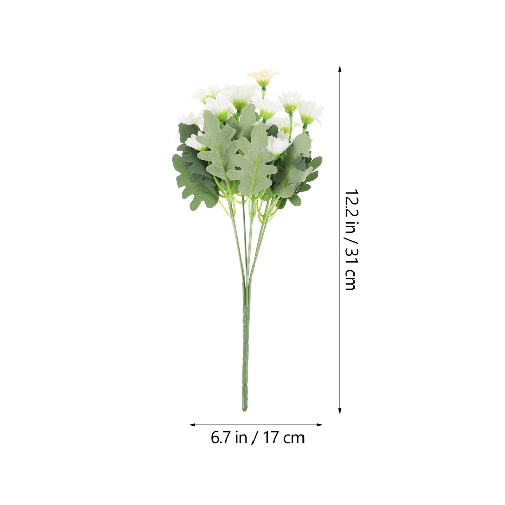 2 Pcs Simulation Daisy Bouquet Decor Fake Bouquet Adornment Home Flower Decor