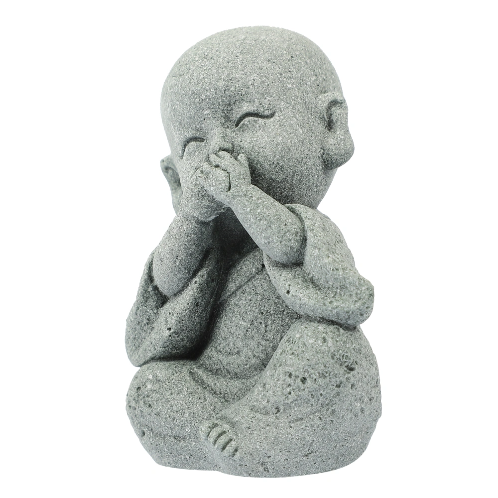 Decorative Monk Statue Wear-resistant Monk Figure Exquisite Monk Figurine Aquarium Accessory