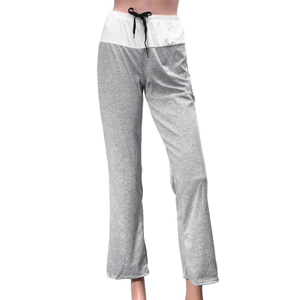 Fashion Womens Yoga Pilates Harem Pants Sports Long Baggy Dance Loose Trousers Quick Dry Cotton Pants Size M (Gray)