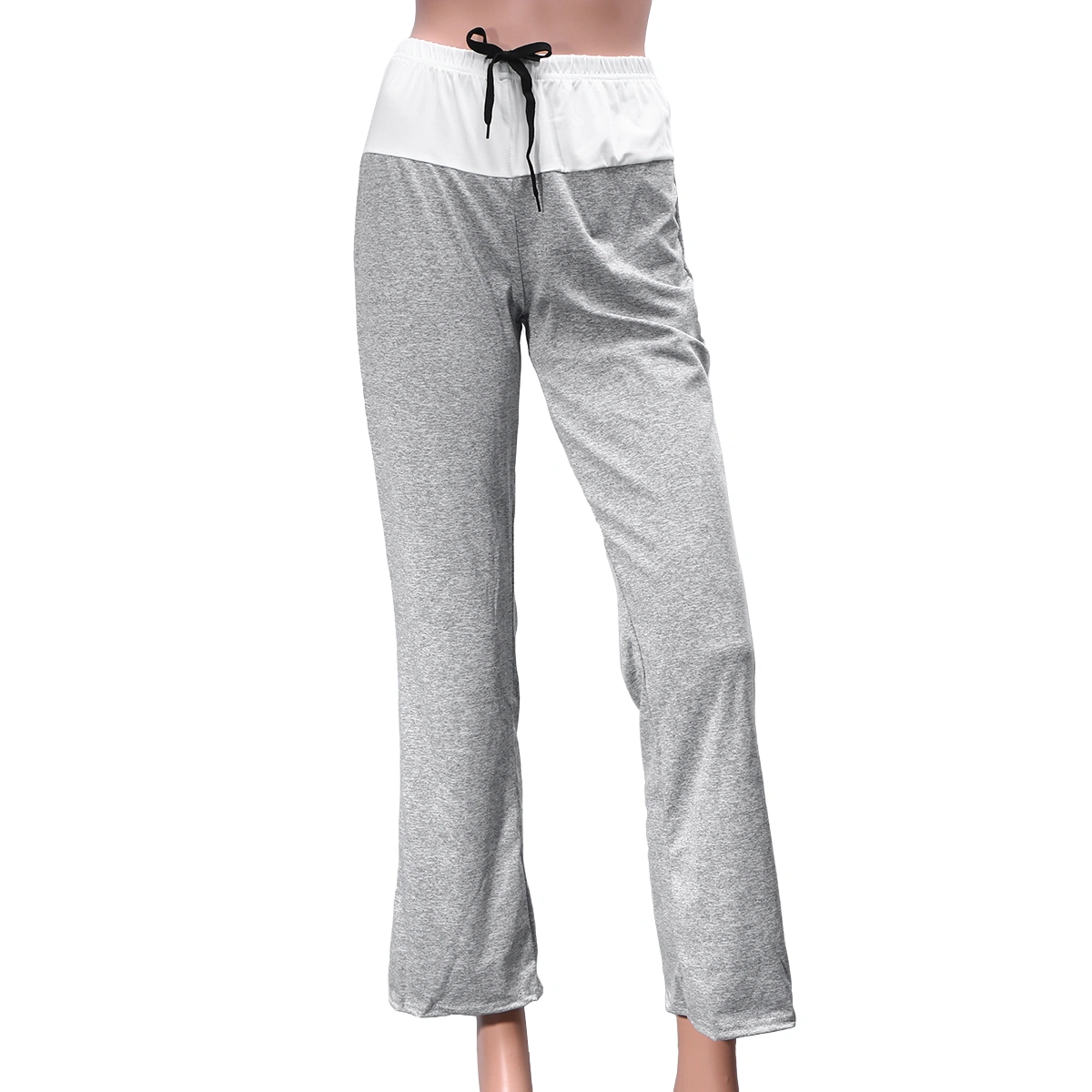 Fashion Womens Yoga Pilates Harem Pants Sports Long Baggy Dance Loose Trousers Quick Dry Cotton Pants Size M (Gray)