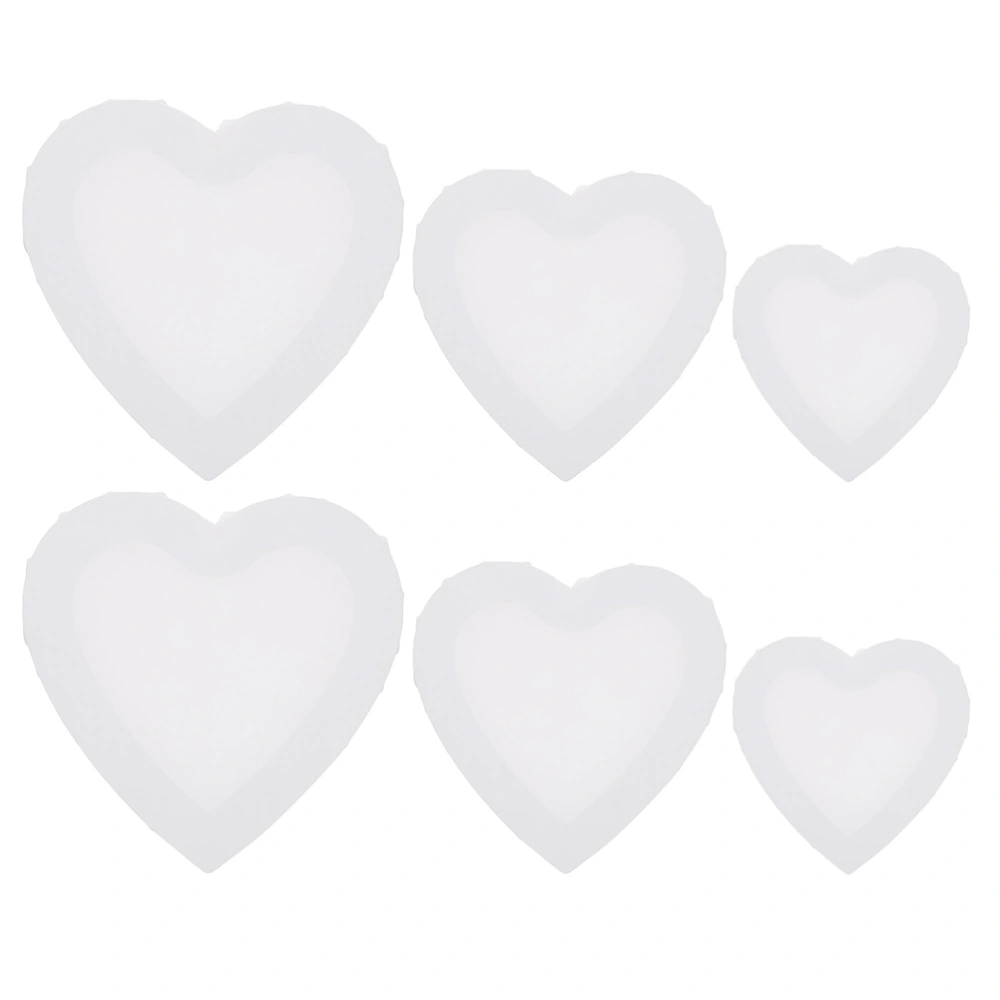 6pcs  Creative Heart Shaped Oil Painting Frames Art Stretcher Frames DIY Art Frames (White)