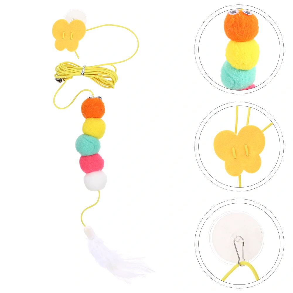 Elastic Hanging Toy Cat Teaser Toy Hanging Style Pet Cat Plaything Sucker Cat Flirting Toy