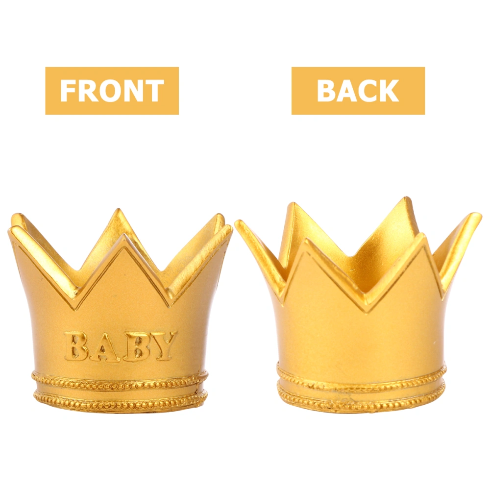 1Pc Birthday Cake Decoration Creative Golden Crown Cake Ornament Party Supplies