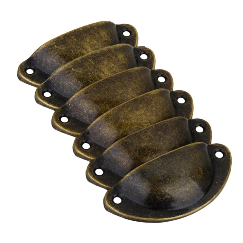 Set of 12pcs Vintage Decorative Door Drawer Pull Handle Iron Semicircle Knobs  (Bronze)