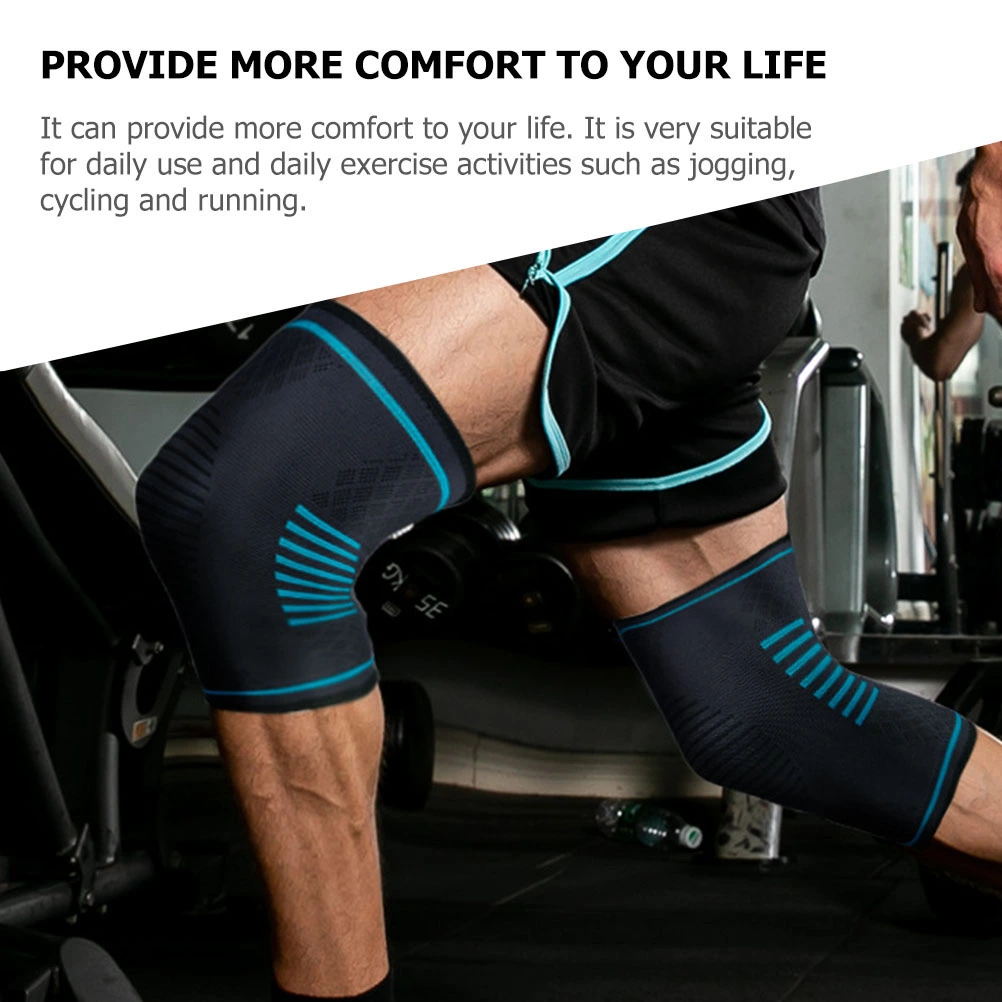 2Pcs Elastic Knee Brace Breathable Kneepad Knee Support Knee Protector Fitness Accessory