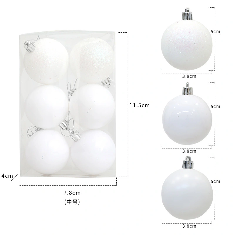 6pcs Christmas Balls Christmas Tree Hanging Balls Ornament Xmas Party Decorations