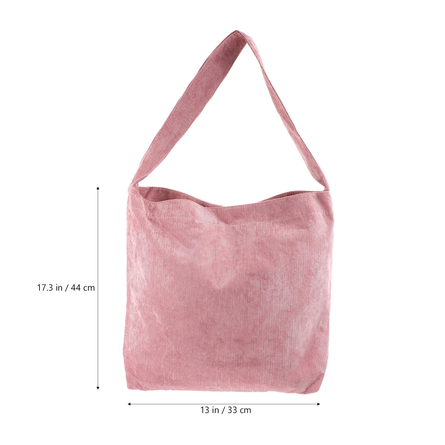1Pc Simple Shoulder Bag Corduroy Storage Handbag for Female Women Ladies