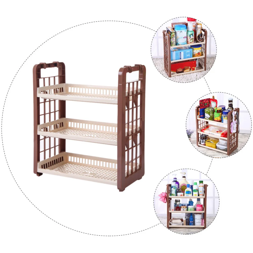 1pc Bathroom Three-layer Storage Rack Multifunction Bathroom Sundries Rack