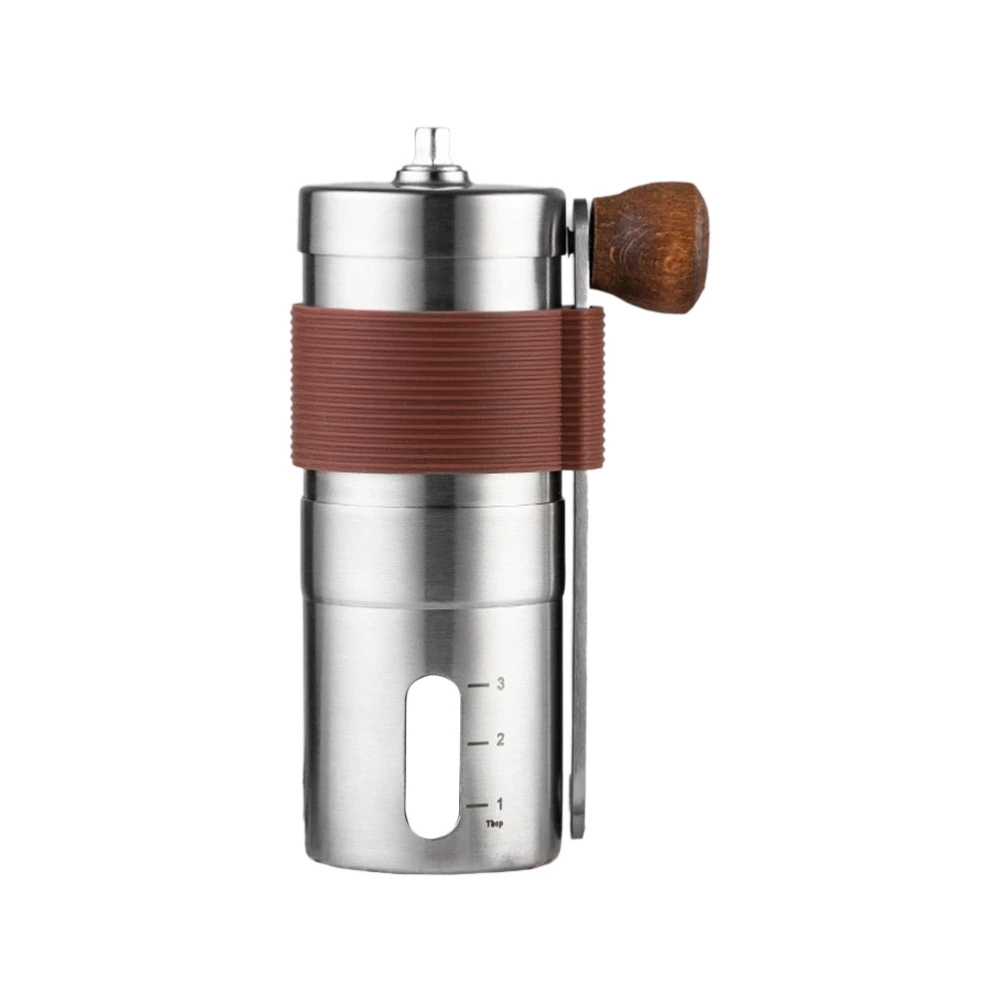 1Pc Portable Manual Coffee Maker Detachable Coffee Bean Grinder (Silver)